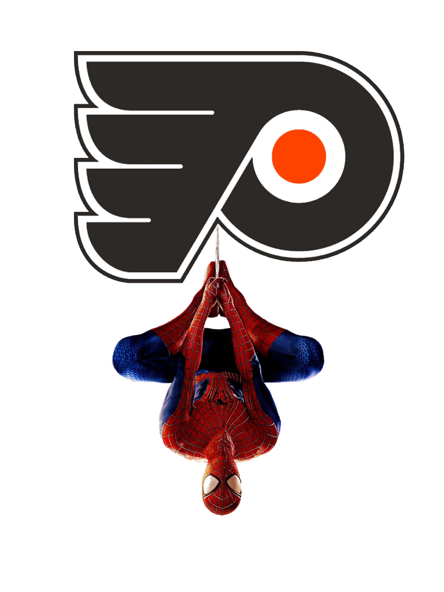 Philadelphia Flyers Spider Man Logo vinyl decal